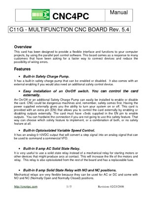 C11G Multifunction CNC Board Manual Rev5